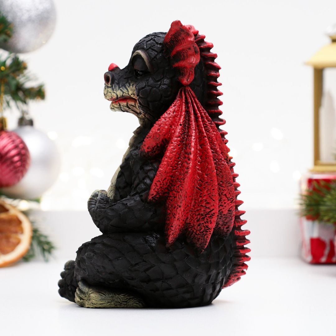 Копилка Дракончик медитирует (Черный) Копилка Дракончик медитирует (Черный)