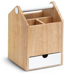 Органайзер для аксессуаров Toto Storage Box большой (Белый, натуральное дерево)
