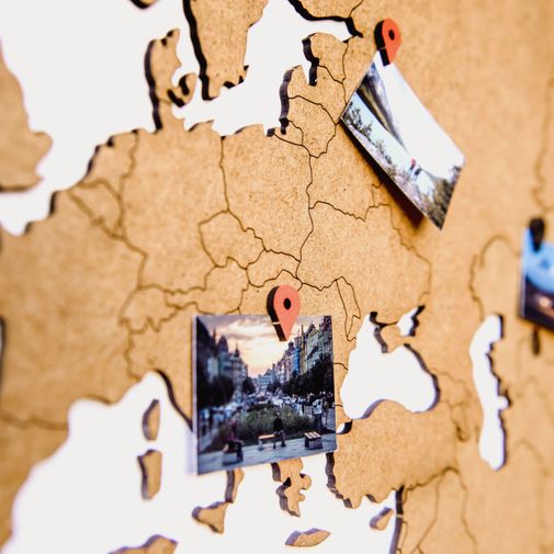 Декоративная Карта мира Wall Decoration Brown XXL