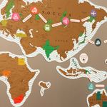 Магнитная Скретч-карта мира True Map Puzzle Gold