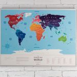 Скретч-карта мира Silver (на английском)