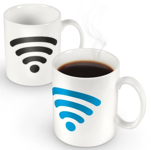 Термокружка Wi-Fi Hot Spot Остывшая и с горячим напитком