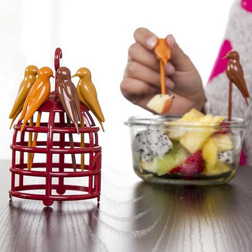 Шпажки для канапе Птички в клетке Оригинальная сервировка Шпажки для канапе Птички в клетке Оригинальная сервировка