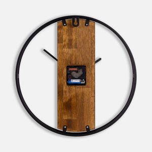 Часы Woodix (черные с коричневым)