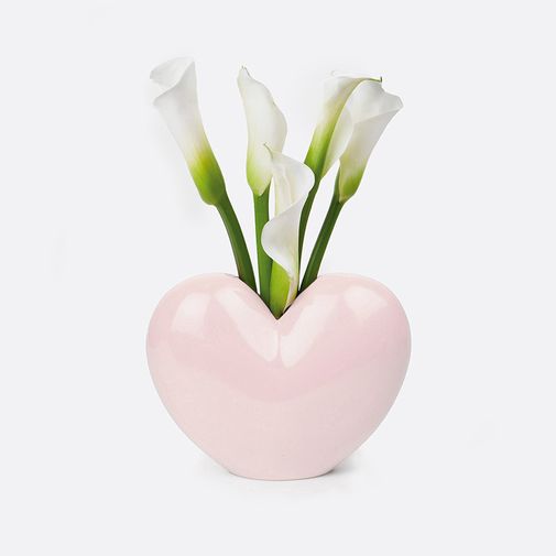 Ваза для цветов Love, 15,5 см, светло-розовая