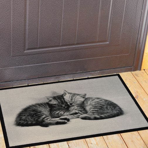 Коврик для входной двери Спящие котята