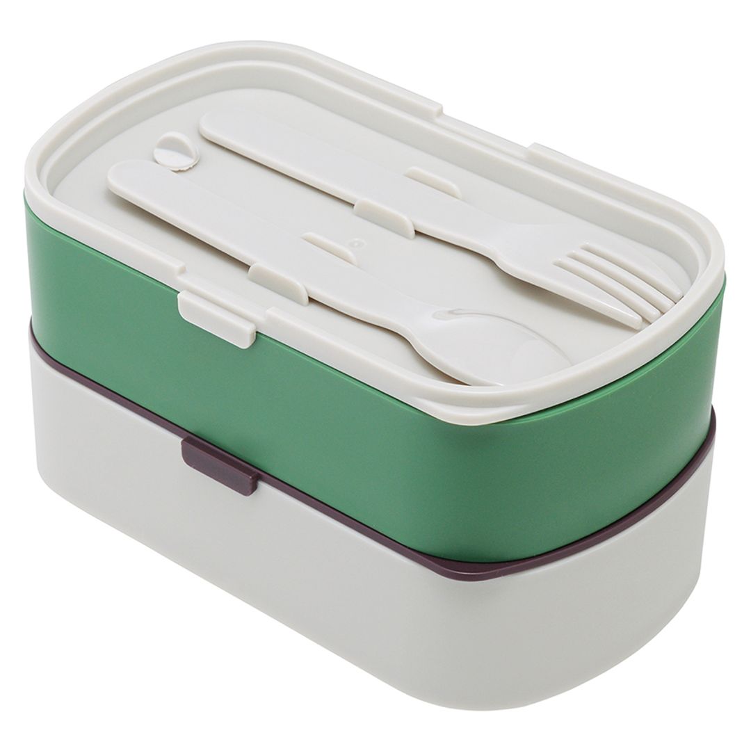 Ланч-бокс с приборами Food Time зеленый (1 л) Ланч-бокс с приборами Food Time зеленый (1 л)
