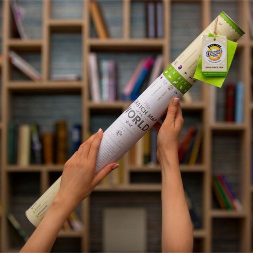 Скретч-карта мира Gold (на русском)