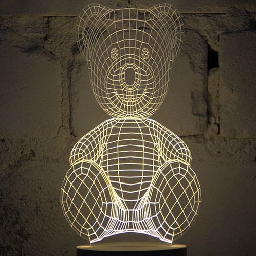 3D Лампа Медведь 3D Лампа Медведь