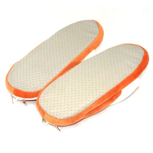 Тапочки с подогревом от USB Коричневые с белым Тапочки с подогревом от USB Коричневые с белым