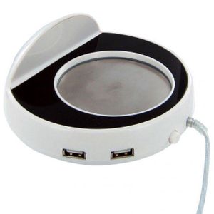 USB Подогреватель для чашки с хабом и часами USB Подогреватель для чашки с хабом и часами