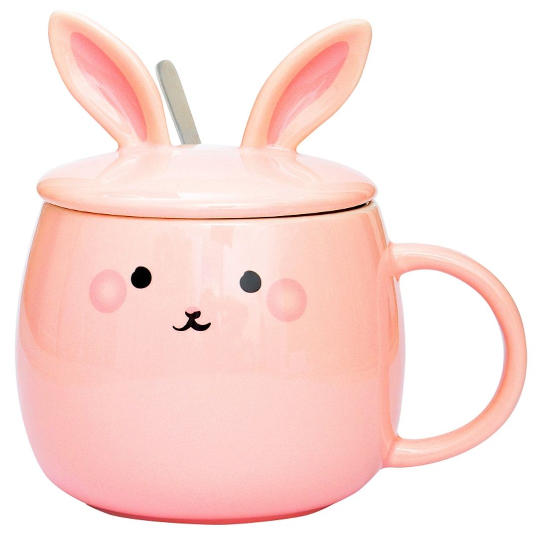 Кружка с ложкой Зайчик