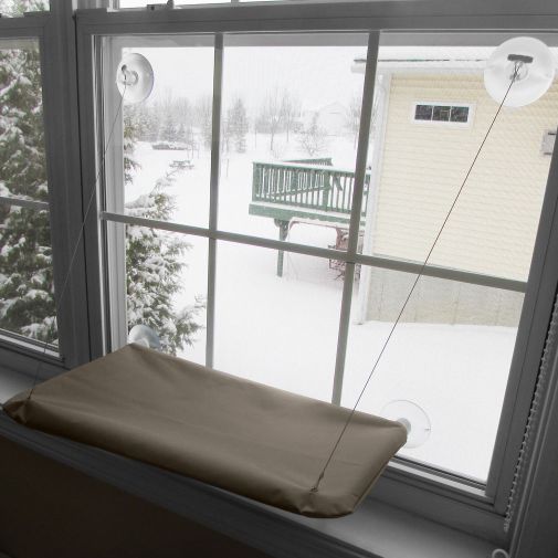 Подвесная лежанка для кошек Sunny Seat Использование