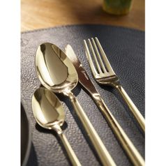 Набор столовых приборов Pure, золотистые глянцевые, 24 пред. Набор столовых приборов Pure, золотистые глянцевые, 24 пред.