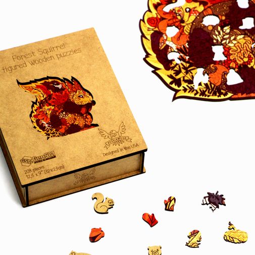 Деревянный пазл Puzzlewood Лесная белка Деревянный пазл Puzzlewood Лесная белка