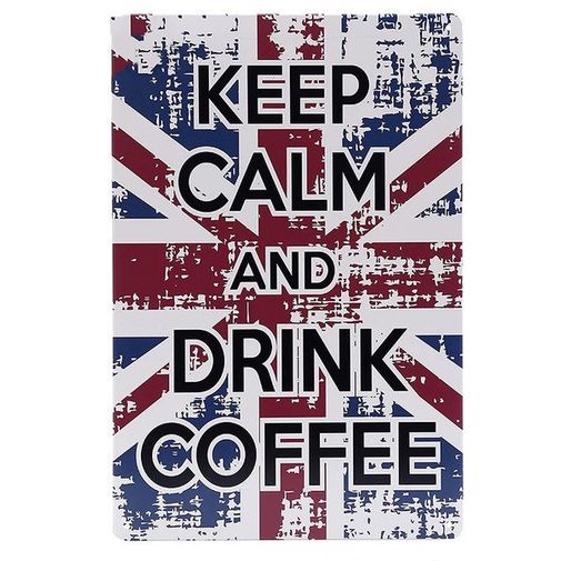 Металлическая табличка Keep Calm and Drink Coffee