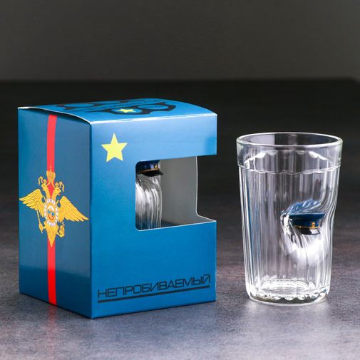 Стакан Граненый полицейский с фуражкой