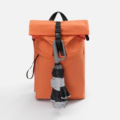 Зонт обратного сложения с ручкой-карабином Foldberry (серый) Зонт обратного сложения с ручкой-карабином Foldberry (серый)