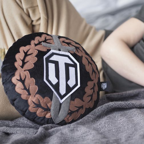 Подушка круглая World of Tanks Награда воина Подушка круглая World of Tanks Награда воина