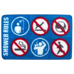 Коврик для ванной Правила душа Shower rules
