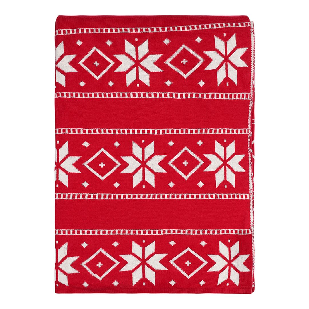 Плед из хлопка с новогодним рисунком Frostwork из коллекции New Year Essential, 130x180 см Плед из хлопка с новогодним рисунком Frostwork из коллекции New Year Essential, 130x180 см