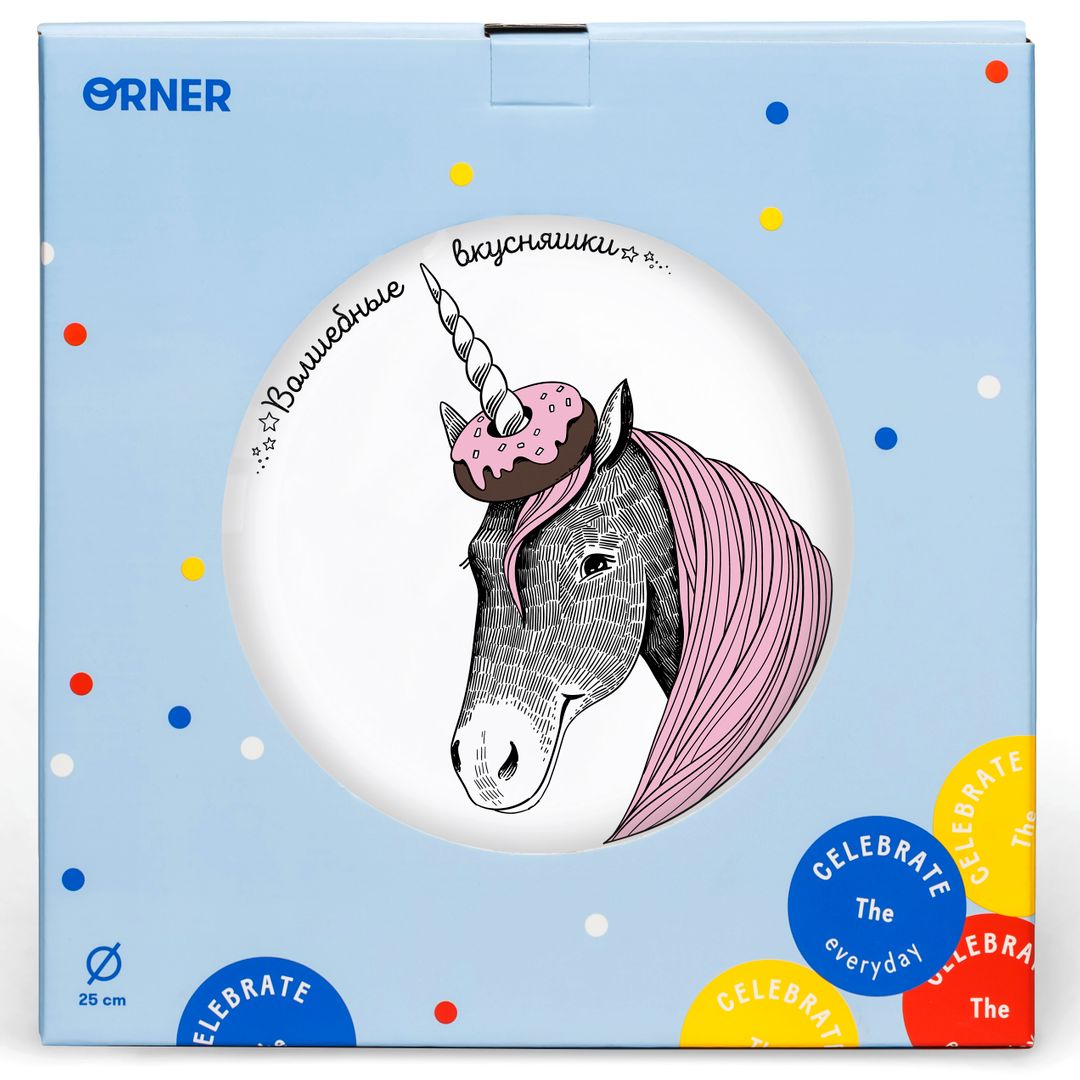 Тарелка Единорог Волшебные вкусняшки Тарелка Единорог Волшебные вкусняшки