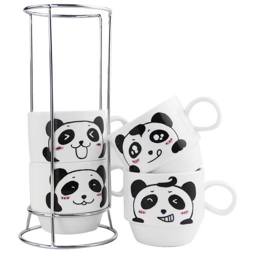 Набор чашек Панды Рядом с подставкой Набор чашек Панды Рядом с подставкой