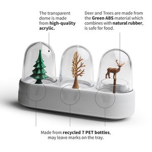 Набор для соли, перца, зубочисток с подставкой Forest Ecology