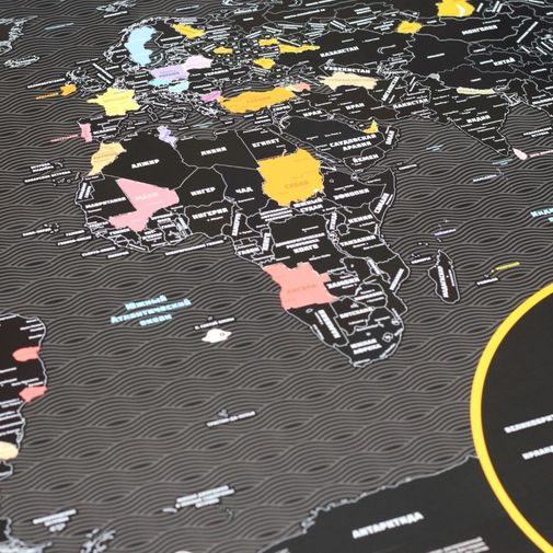 Скретч-карта мира True Map Plus Noir