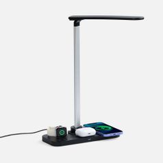 Настольная лампа с беспроводной зарядкой Power Light (черный)