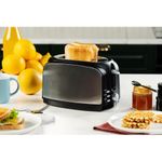 Электрический тостер Postre (серебристо-черный)
