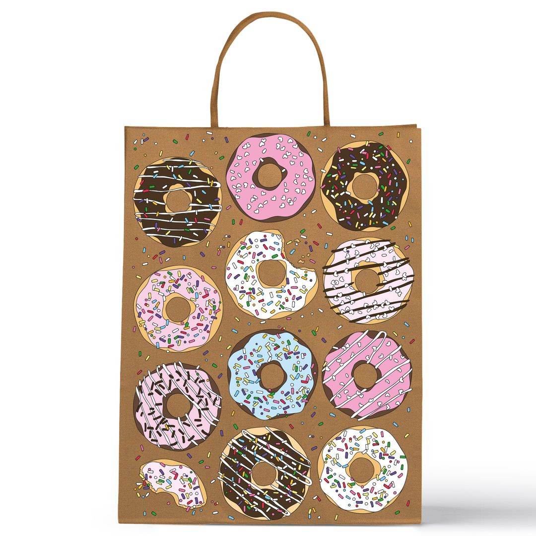 Подарочный пакет Пончики (28 х 15 х 38 см) Подарочный пакет Пончики (28 х 15 х 38 см)