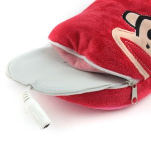 Тапочки с подогревом от USB Обезьянки Красные