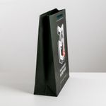 Подарочный пакет С 23 февраля Черный (26 х 30  х 9 см)