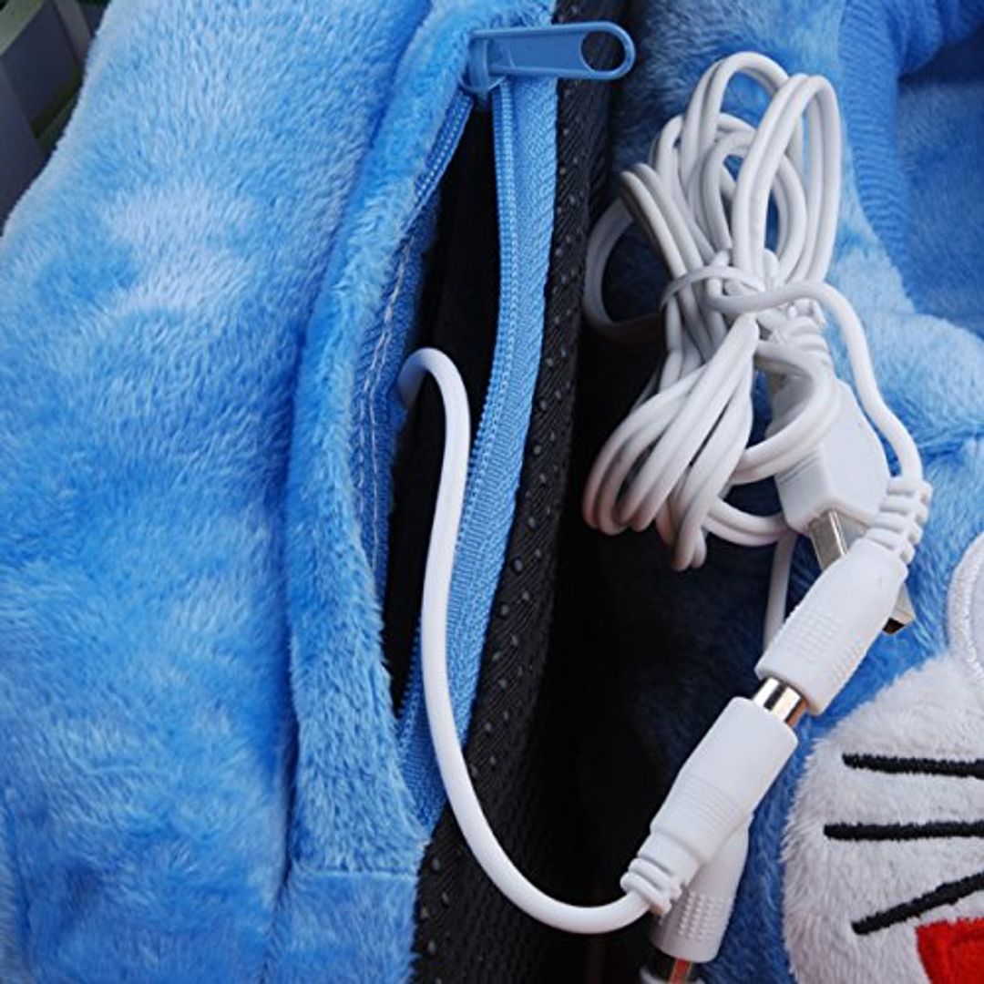 Тапочки с подогревом от USB Кот Doraemon