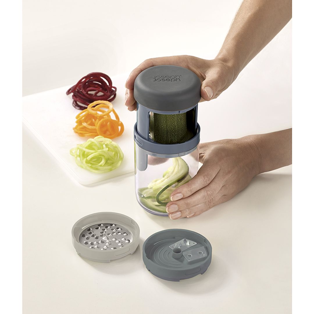 Терка спиралайзер с тремя лезвиями и контейнером для хранения Spiro