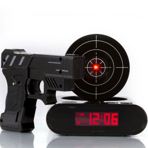 Будильник с мишенью Черный
