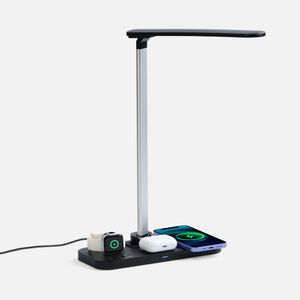 Настольная лампа с беспроводной зарядкой Power Light (черный) Настольная лампа с беспроводной зарядкой Power Light (черный)