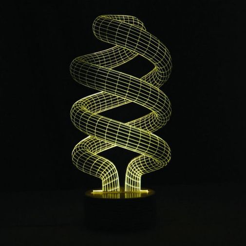 3D Лампа Спираль 3D Лампа Спираль