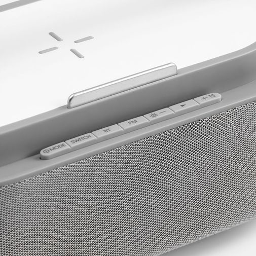 Колонка с часами и беспроводной зарядкой Veske ver.2 (серый) Колонка с часами и беспроводной зарядкой Veske ver.2 (серый)