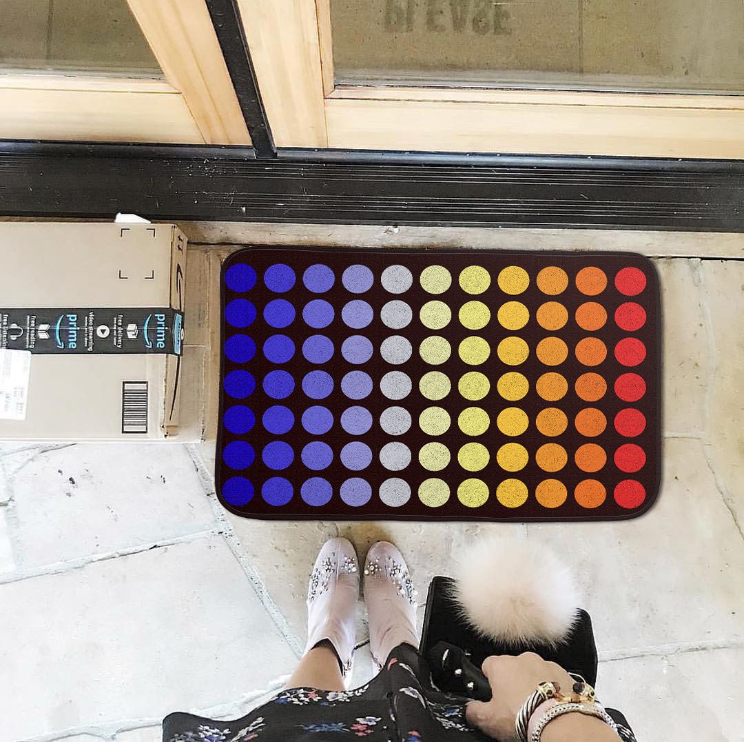 Коврик для входной двери Кружочки