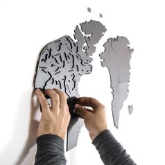 Декоративная Карта мира Wall Decoration Black GIANT