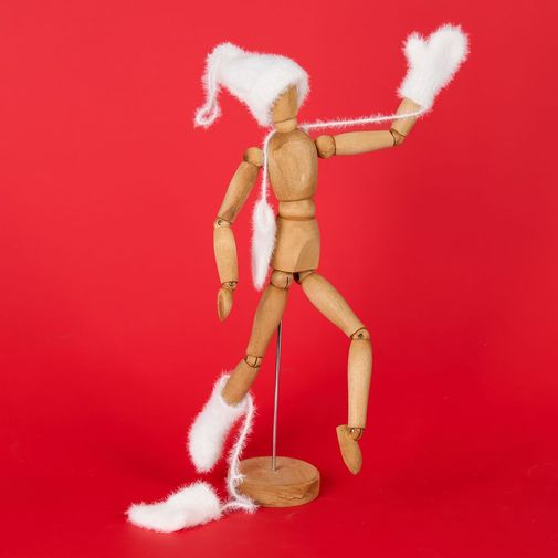 Подвеска на елку Вьюжка (варежки, белый)