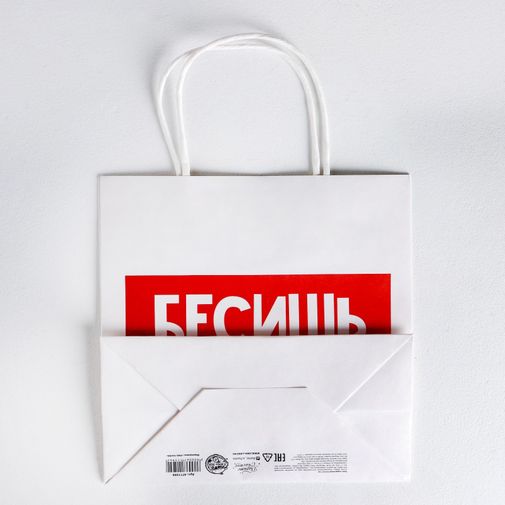 Подарочный пакет Бесишь (22 х 22 х 11 см)