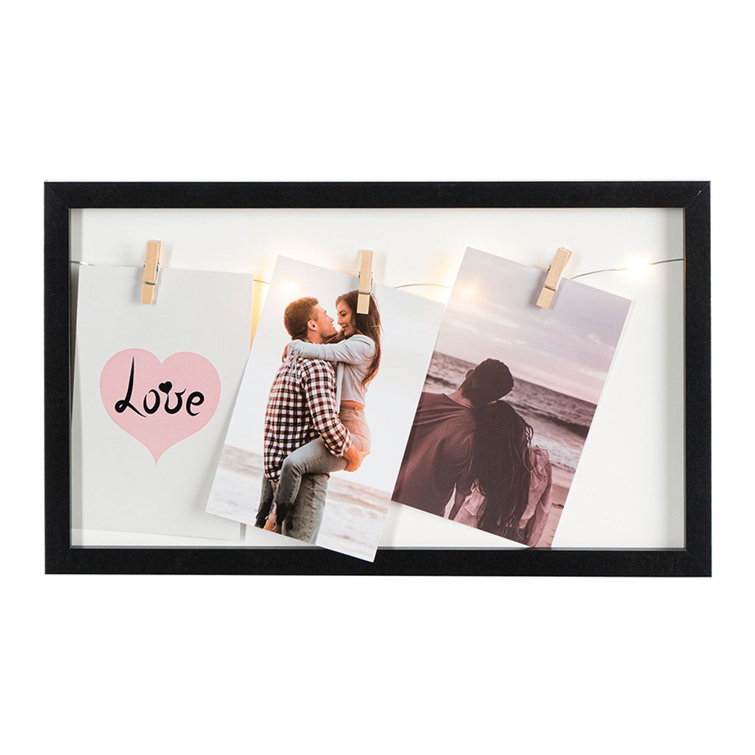 Рамка для фотографий с подсветкой Everyday (22х38 см, черная) Рамка для фотографий с подсветкой Everyday (22х38 см, черная)