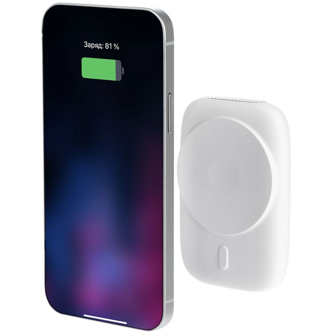 Универсальный магнитный аккумулятор Feel Motion 5000 мАч (Белый) Универсальный магнитный аккумулятор Feel Motion 5000 мАч (Белый)