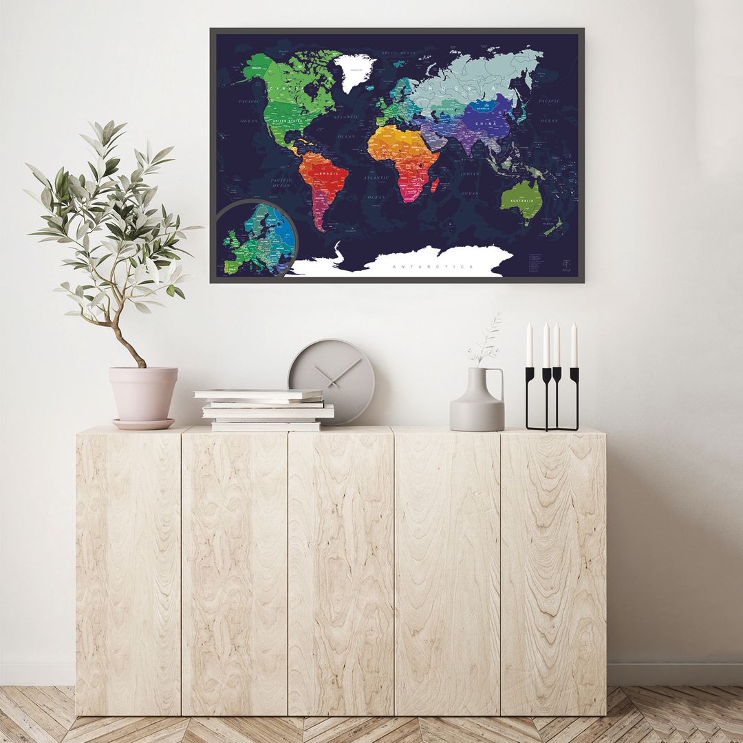 Скретч-карта мира Afi Design Blue (84х60 см, на английском) Скретч-карта мира Afi Design Blue (84х60 см, на английском)