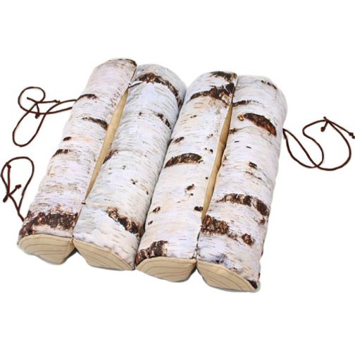 Подушка на стул Березовые поленья