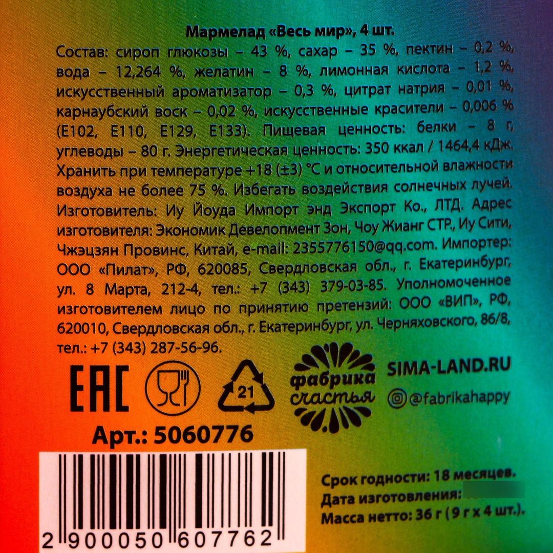 Мармелад Весь мир БДСМ