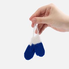 Подвеска на елку Вьюжка (варежки, синий)